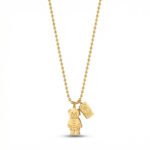 PYARI 18K Gold Plated Anti Tarnish Bear Pendant Necklace