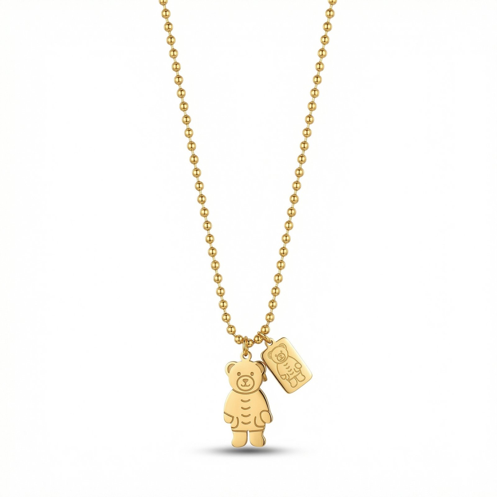 PYARI 18K Gold Plated Anti Tarnish Bear Pendant Necklace (1) PYARI 18K Gold Plated Anti Tarnish Bear Pendant Necklace - Image 1