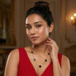 PYARI 18K Gold Plated Anti Tarnish Black Clover Necklace - Image 2