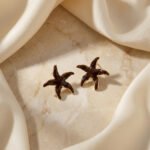 PYARI 18K Gold Plated Anti Tarnish Black Star Enamel Earring - Image 4