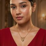 PYARI 18K Gold Plated Anti Tarnish Bow&Heart Necklace - Image 4