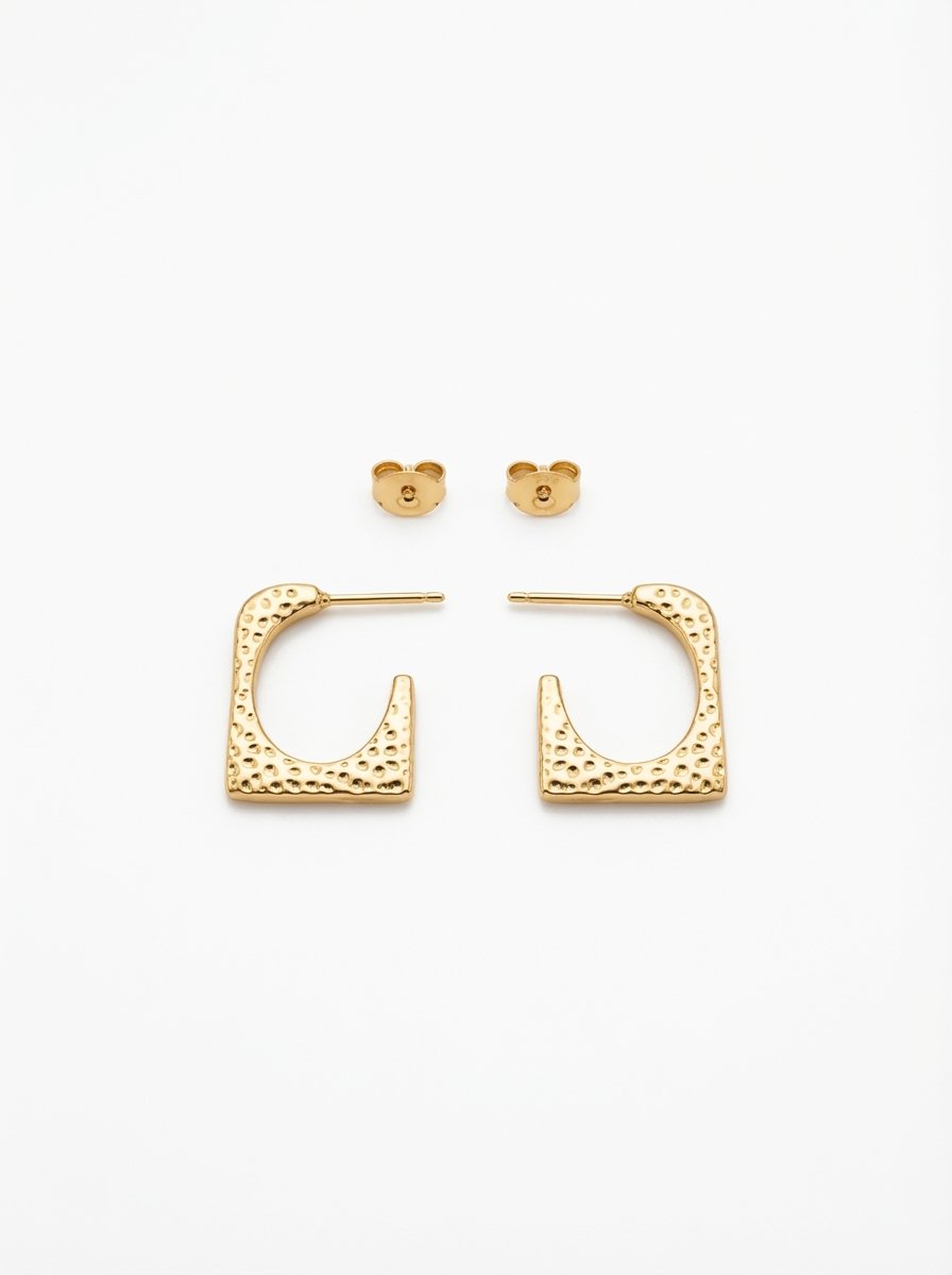 PYARI 18K Gold Plated Anti-Tarnish C-Shaped Hoop Earrings (1) PRICE 689.jpg PYARI 18K Gold Plated Anti-Tarnish C-Shaped Hoop Earrings - Image 1