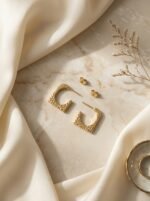 PYARI 18K Gold Plated Anti-Tarnish C-Shaped Hoop Earrings - Image 4