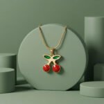 PYARI 18K Gold Plated Anti Tarnish Cherry Pendant Necklace - Image 4