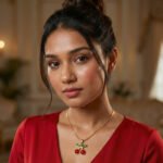 PYARI 18K Gold Plated Anti Tarnish Cherry Pendant Necklace - Image 3