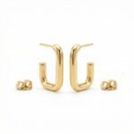 PYARI 18K Gold Plated Anti-Tarnish Chunky, Huggie Styles Earring