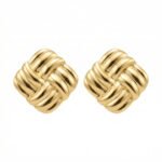 PYARI 18K Gold Plated Anti-Tarnish Chunky Square Earrings