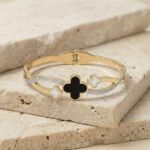 PYARI 18K Gold Plated Anti-Tarnish Clover Shaped Bracelet - Image 4
