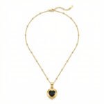 PYARI 18K Gold Plated Anti Tarnish Dark Desire Heart Necklace