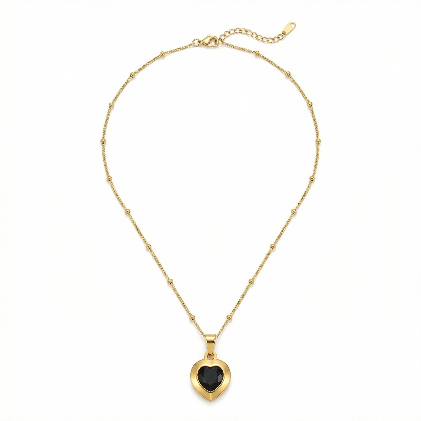 PYARI 18K Gold Plated Anti Tarnish Dark Desire Heart Necklace for Women & Girls (3) PYARI 18K Gold Plated Anti Tarnish Dark Desire Heart Necklace - Image 1