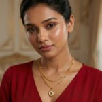 PYARI 18K Gold Plated Anti Tarnish Dual Chain Harts Pendant Necklace - Image 2