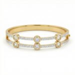 PYARI 18K Gold Plated Dual line Openable Bracelet