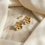 PYARI 18K Gold Plated Flowers Studs Anti Tarnish Earring - Image 3