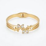 PYARI 18K Gold Plated Anti-Tarnish Flutter Butterfly Bracelet For Women