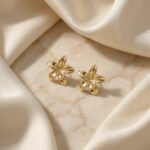 PYARI 18K Gold Plated Anti-Tarnish Hawaiian Flower Stud Earrings - Image 4