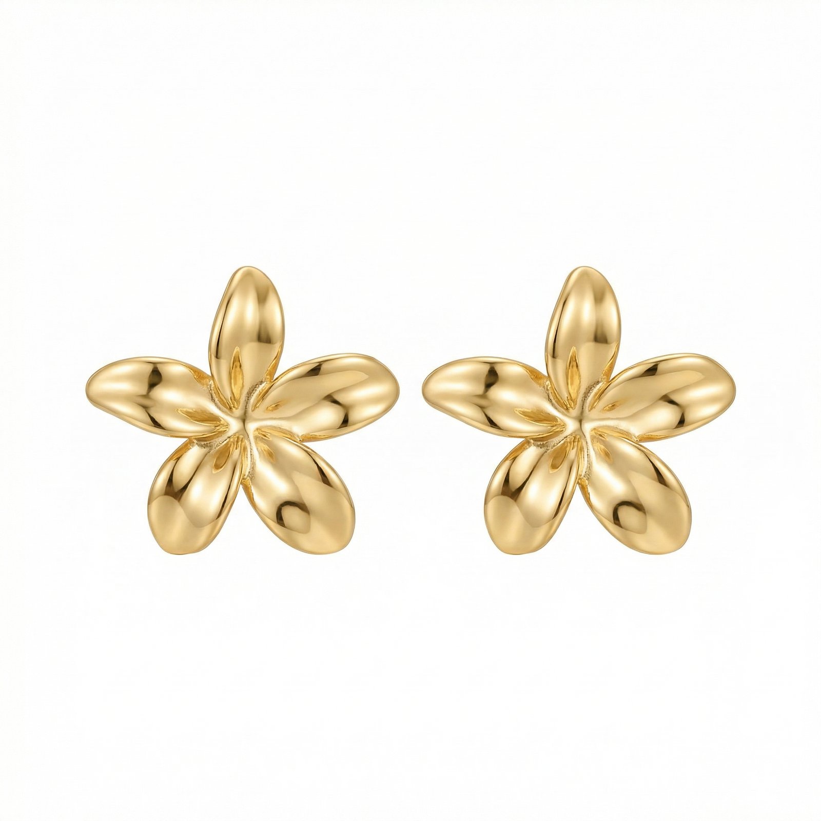 PYARI 18K Gold Plated Anti-Tarnish Hawaiian Flower Stud Earrings (2) price849.jpg PYARI 18K Gold Plated Anti-Tarnish Hawaiian Flower Stud Earrings - Image 1