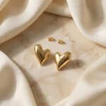 PYARI 18K Gold Plated Anti-Tarnish Heart Stud Earrings - Image 4