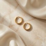PYARI-18K-Gold-Plated-Anti-Tarnish-Plan Hoop-Earrings - Image 4