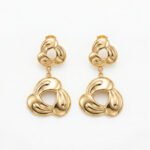 PYARI 18K Gold Plated Anti-Tarnish Knot Statement Earrings