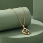 PYARI-18K-Gold-Plated-Anti-Tarnish-Leaf-Clover-Necklace - Image 4