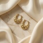 PYARI 18K Gold Plated Lucy Hoop Anti Tarnish Earring - Image 3