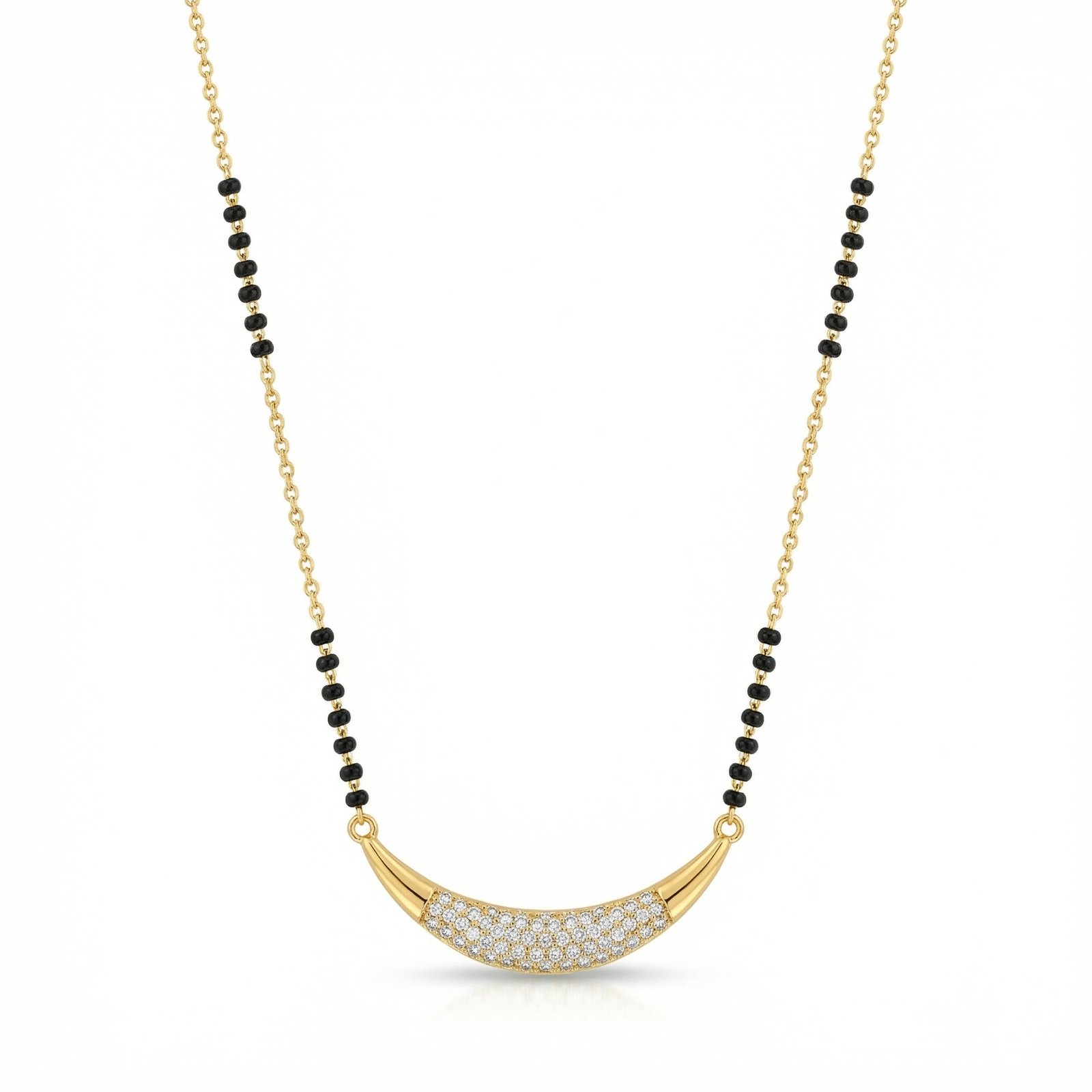 PYARI 18K Gold Plated Anti-Tarnish Mangalsutra (3) PYARI 18K Gold Plated Anti-Tarnish American Diamond Designer Mangalsutra With Chain - Image 1