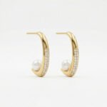 PYARI 18K Gold Plated Pearl Hook Anti Tarnish Earring