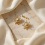 PYARI 18K Gold Plated Rising Sun Stud Anti Tarnish Earring - Image 2