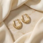 PYARI 18K Gold Plated Royal Hoops Anti Tarnish Earring - Image 4
