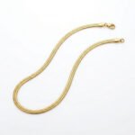 PYARI 18K Gold Plated Anti Tarnish Snake Plain Chain Necklace
