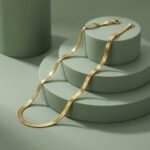 PYARI 18K Gold Plated Anti Tarnish Snake Plain Chain Necklace - Image 4