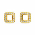 PYARI 18K Gold Plated Anti Tarnish Square Stud Earrings