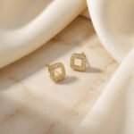 PYARI 18K Gold Plated Anti Tarnish Square Stud Earrings - Image 4
