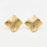 PYARI 18K Gold Plated Square Studs Anti Tarnish Earring