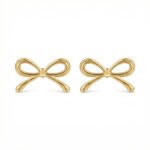 PYARI 18K Gold Plated Timeless Bow Stud Anti Tarnish Earring