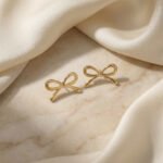 PYARI 18K Gold Plated Timeless Bow Stud Anti Tarnish Earring - Image 4