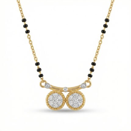 PYARI 18K Gold Plated Anti-Tarnish Wati American Diamond Designer Mangalsutra