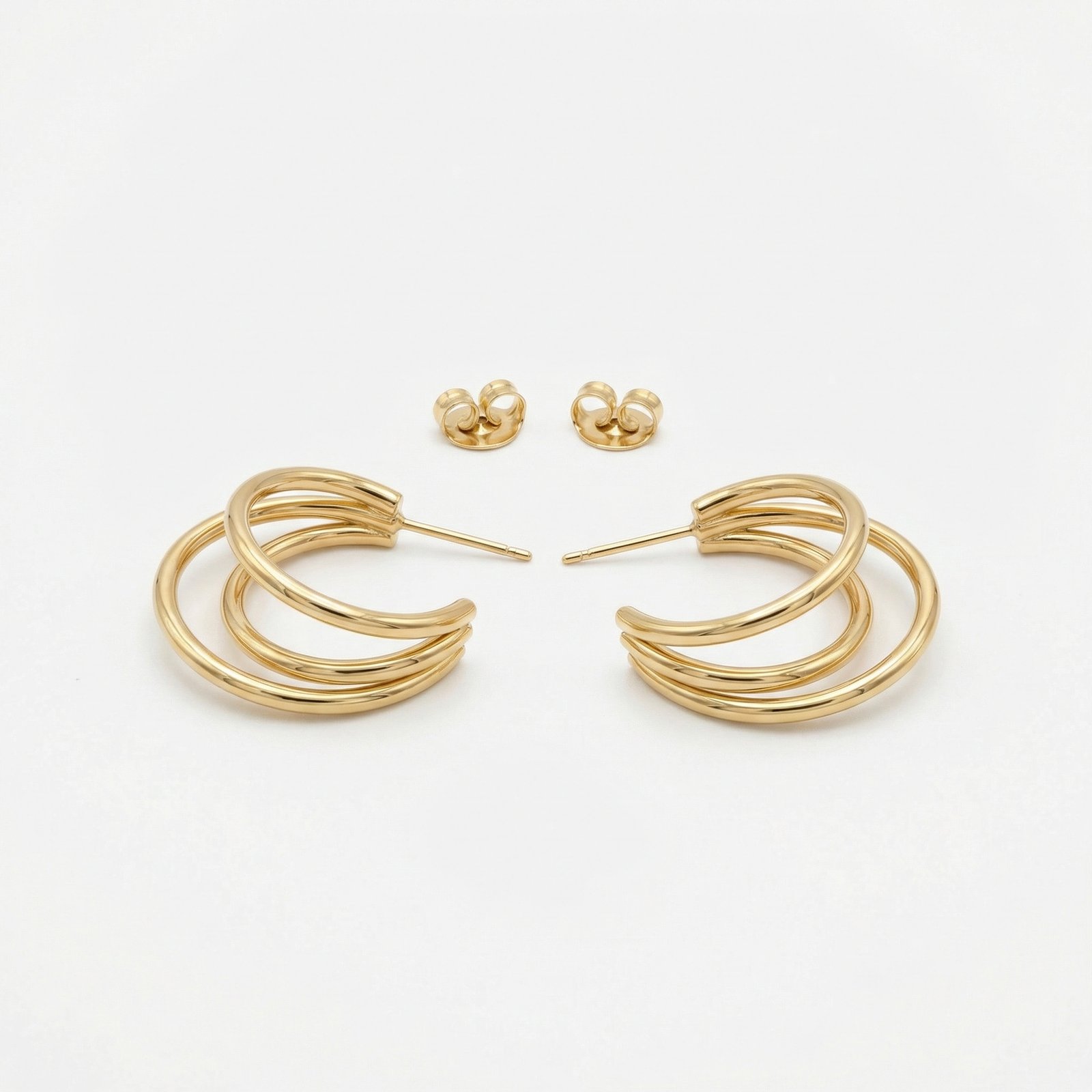 PYARI 18K Gold Plated Anti-Tarnish Western Golden Earrings (2) PYARI 18K Gold Plated Western Golden Anti Tarnish Earring - Image 1