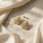 PYARI 18K Gold Plated Triangular stud Anti Tarnish Earring - Image 4