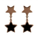 PYARI-Rose-Gold-Plated-Anti-Tarnish-Black-Star-Drop-Earrings