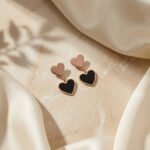PYARI Rose Gold Plated Anti Tarnish Heart Shaped Drop Earrings - Image 4