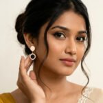 PYARI Rose Gold Plated Anti Tarnish Roman Numeral Drop Earrings - Image 2