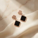 PYARI Rose Gold Plated Anti Tarnish Square Shaped Drop Earrings - Image 4