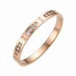PYARI Rose Gold Plated Anti Tarnish Stone Studded Bangle Style Bracelet