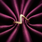 PYARI 18K Gold Plated CZ Lifeline Adjustable Ring - Image 4