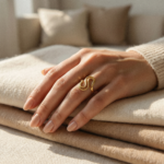 PYARI 18K Gold Plated Golden Loop Flow Adjustable Ring - Image 2