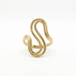 PYARI 18K Gold Plated Golden Loop Flow Adjustable Ring