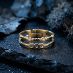 PYARI 18K Gold Plated Heart Blossom Adjustable  Ring - Image 4