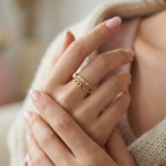 PYARI 18K Gold Plated Heart Blossom Adjustable  Ring - Image 3