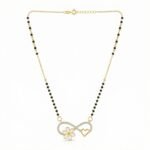 PYARI 18K Gold Plated Heart Flower American Diamond Pendant Mangalsutra - Image 4